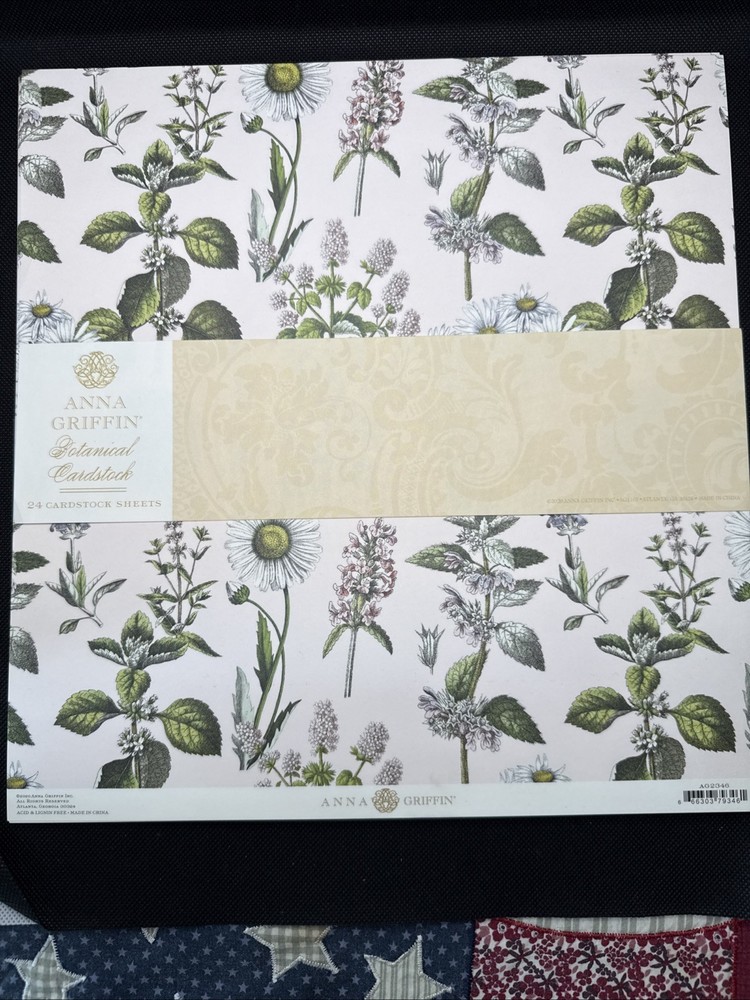 Anna Griffin Botanical 12x12 Cardstock 24 Sheets