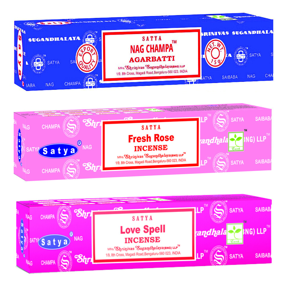 Satya Original 3 Pack Incense Sticks Variety Sets