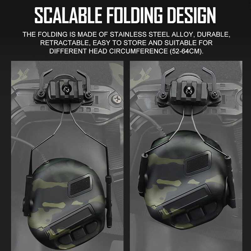 IDOGEAR Electronic Headset Ear Muffs No Battery Version For Helmet Paintball