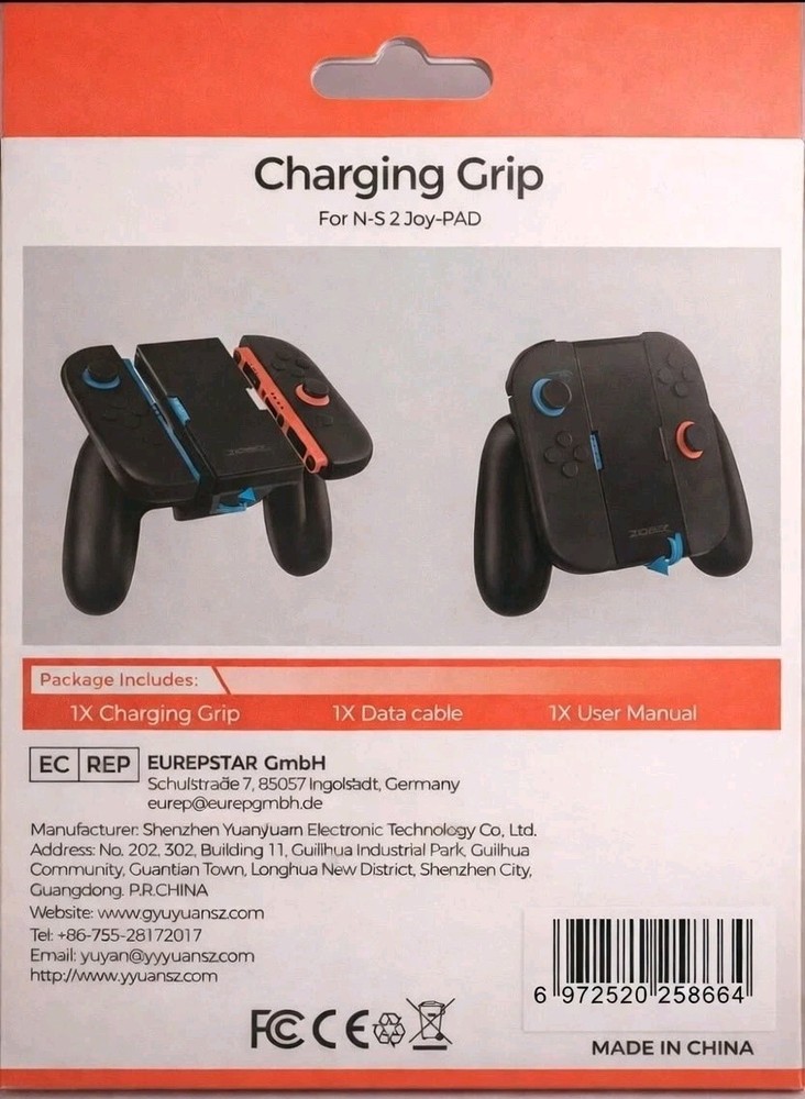 DOBE Joy-Con Charging Grip Controller Charger Handle Dock for Nintendo Switch