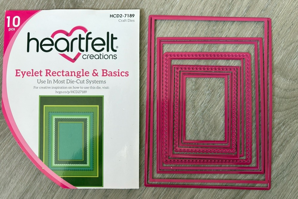 Heartfelt Creations Eyelet Rectangle & Basics Die Set