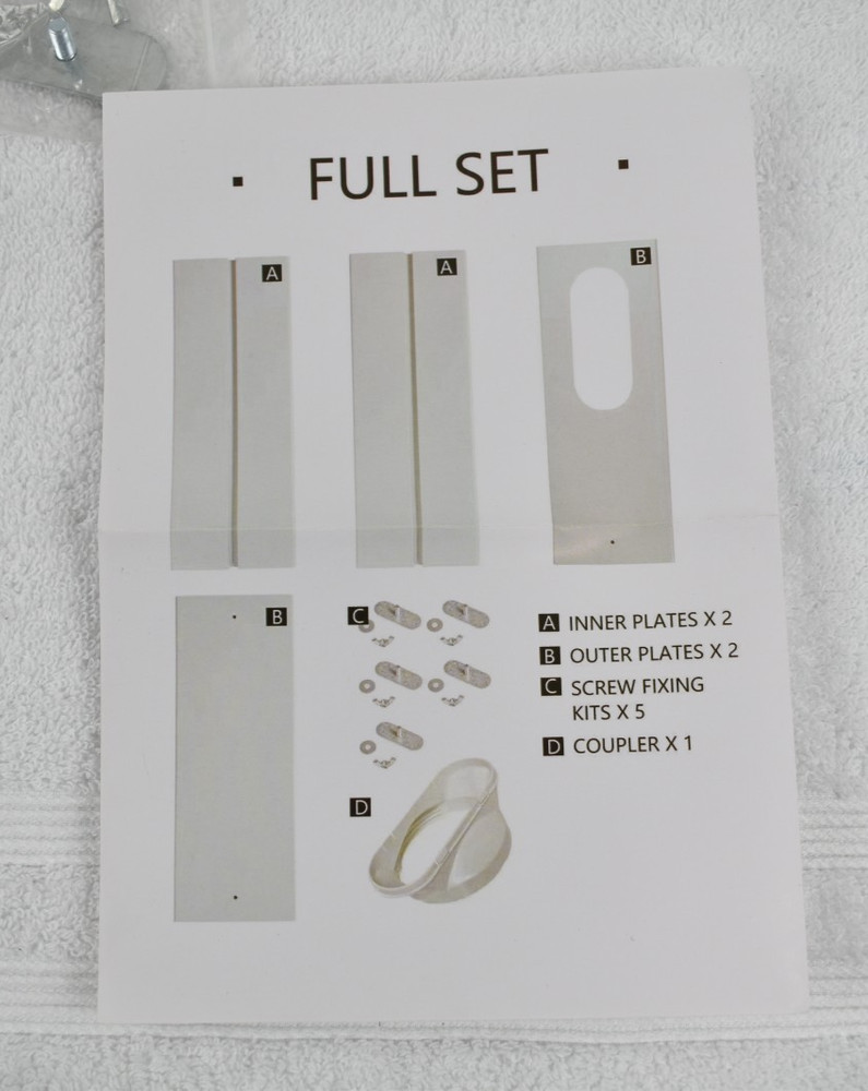 Portable Air Conditioner Exhaust Window Kit / Adjustable / Vertical/Horizontal