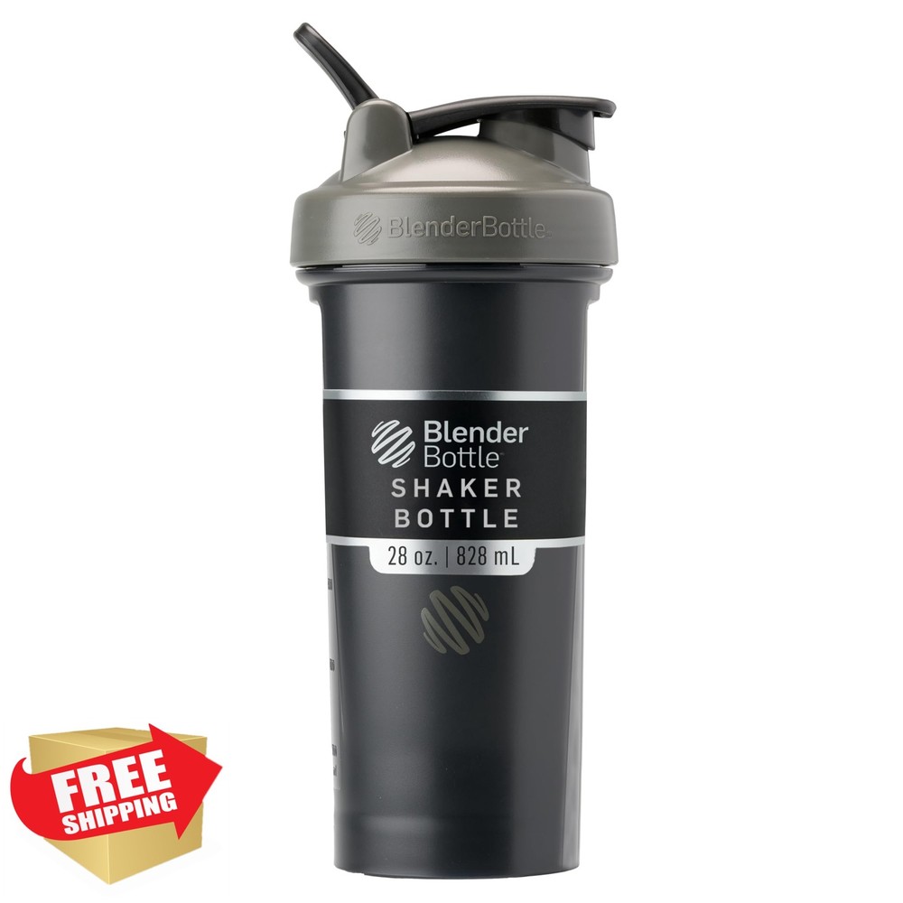 BlenderBottle Classic V2 Shaker Bottle 28oz Grey/Black Shadow