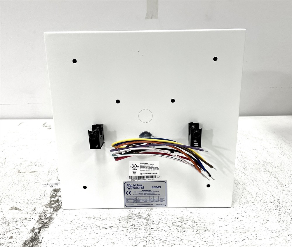 Genuine Atlas Sound LP SBMS White Square Surface Mount Speaker