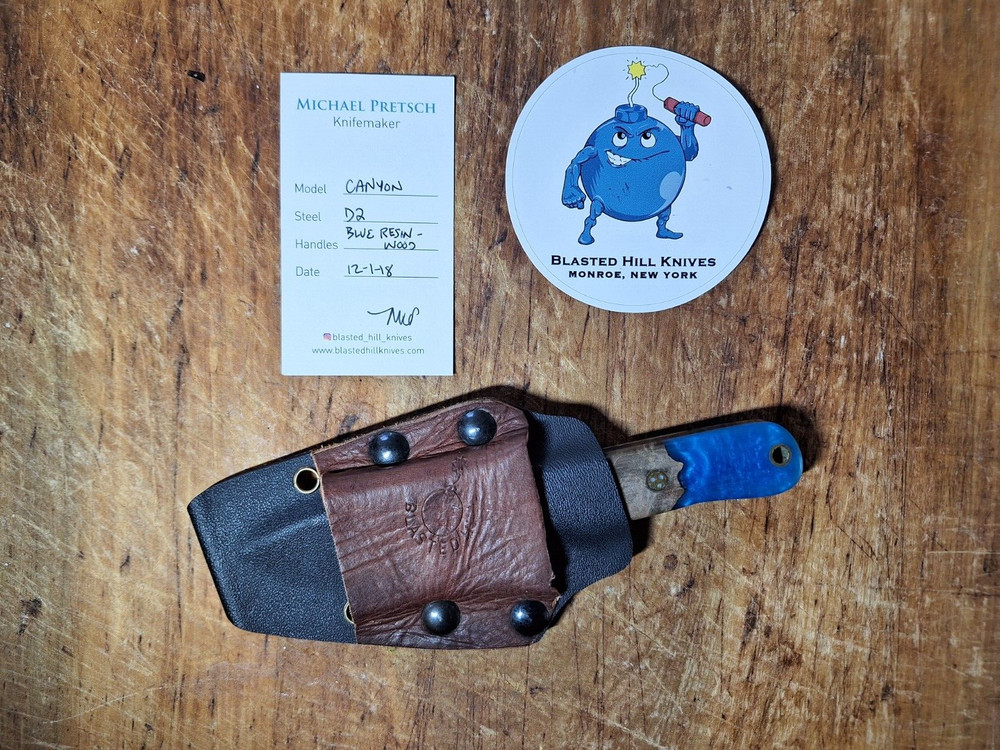 Blasted Hills Knife - Canyon - D2 , Custom handmade