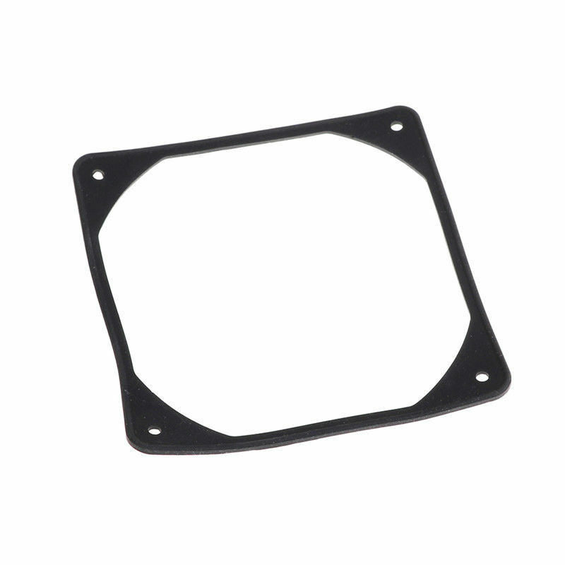 80mm Fan Silencer PC Computer Cooling Fan Silencer Rubber Frame Gasket Black 8CM
