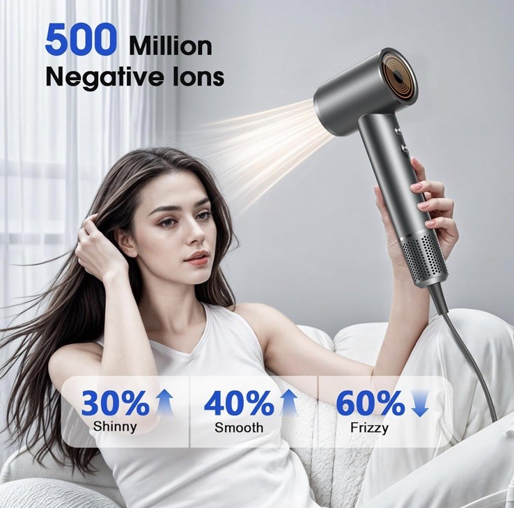 HD 40 Professional Ionic Hair Dryer, High Speed, with Diffuser, 1400W. SEALED