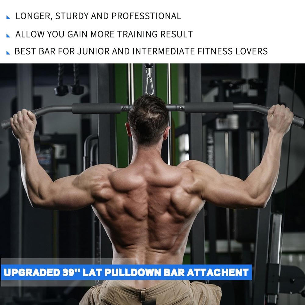 Rotating Lat Pull Down Bar 39.4'' Lat Pulldown Attachments for Pulley System ...