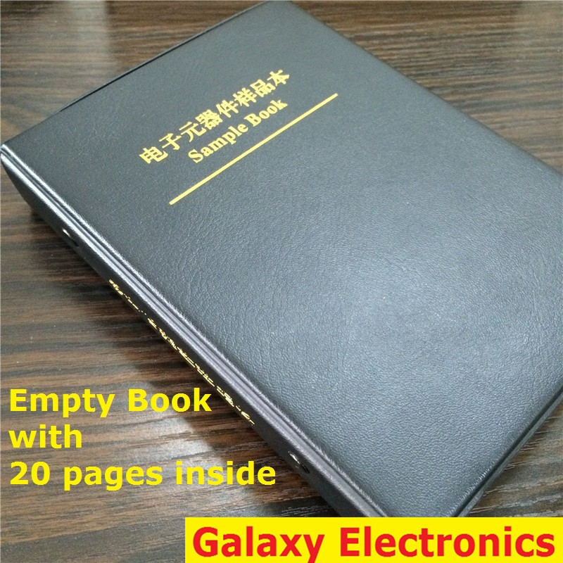 Empty Sample Book with 20 Empty pages For 0402/0603/0805/1206 SMD Components