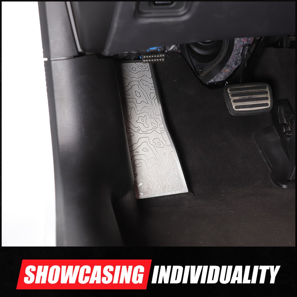 Stainless Steel Silver Front Left Side Foot Rest Pedal For Corvette C8 2020+