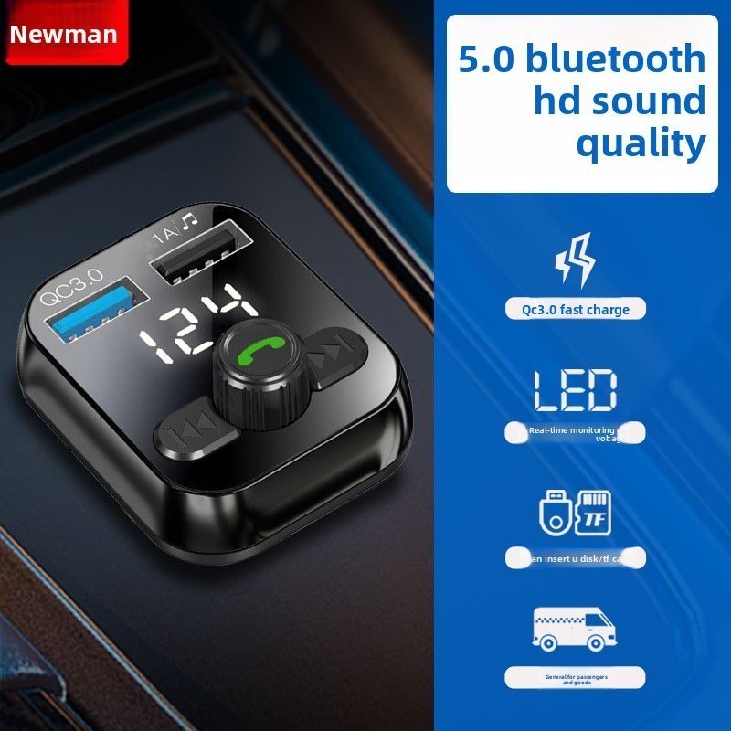 s12 Cigarette Lighter Bluetooth Car MP3 Player FM Transmitter USB Flash Drive US