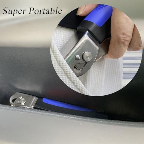 2 Pack Foldable Car Door Handle for Elderly with Adjustable Standing Aid Blue