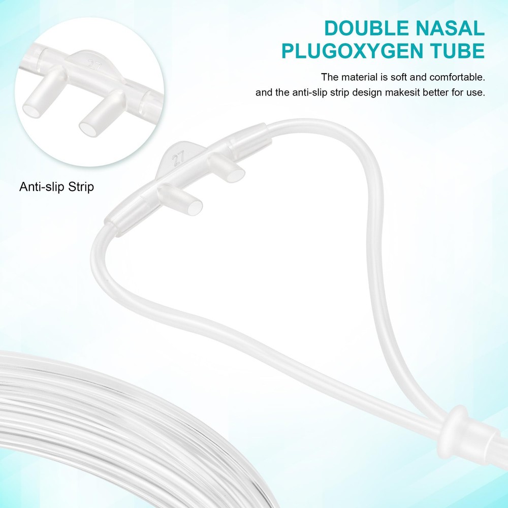 5 Pack Cannula Nasal 7 FT Super Soft 7 ft, Transparent - 7ft