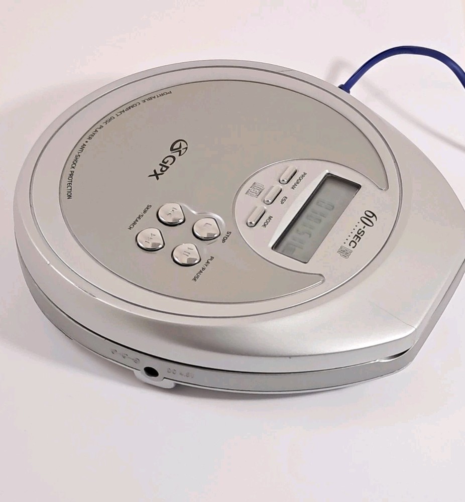 GPX Portable CD Player C3972 60 Second ESP Programmable