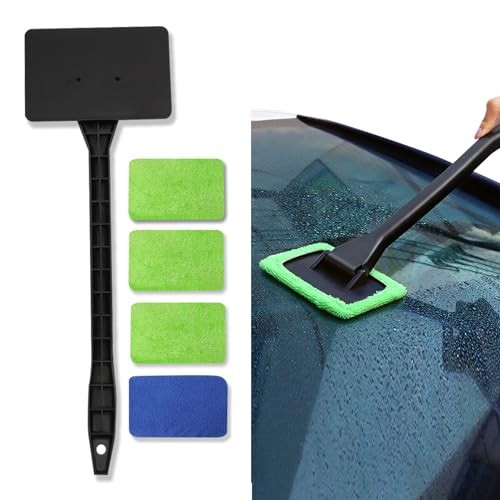Windshield Cleaner, Window Cleaner Tool, Microfiber Window Cleaning Tool with
