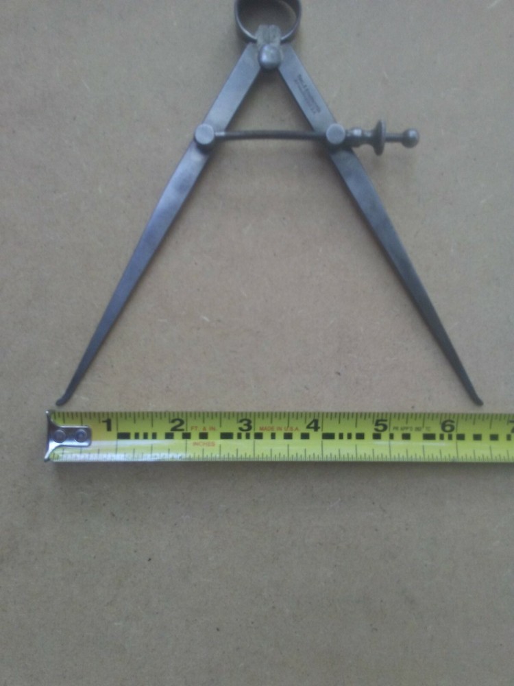 Starrett 7" Flat Leg Spring Divider/ Caliper vintage 7"
