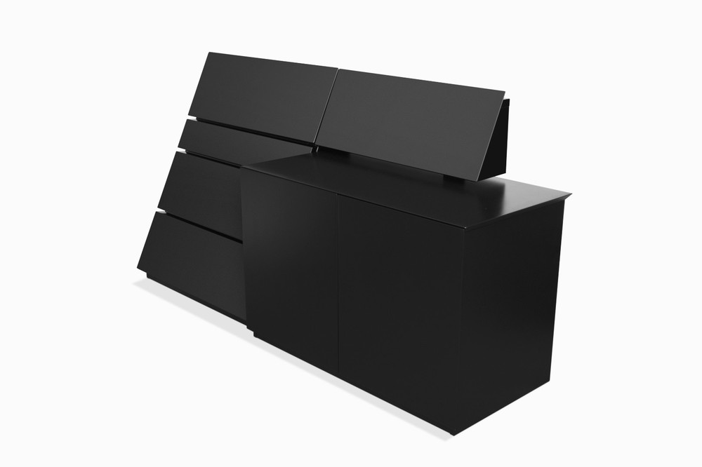 Vintage Postmodern Asymmetric Sideboard by Rougier