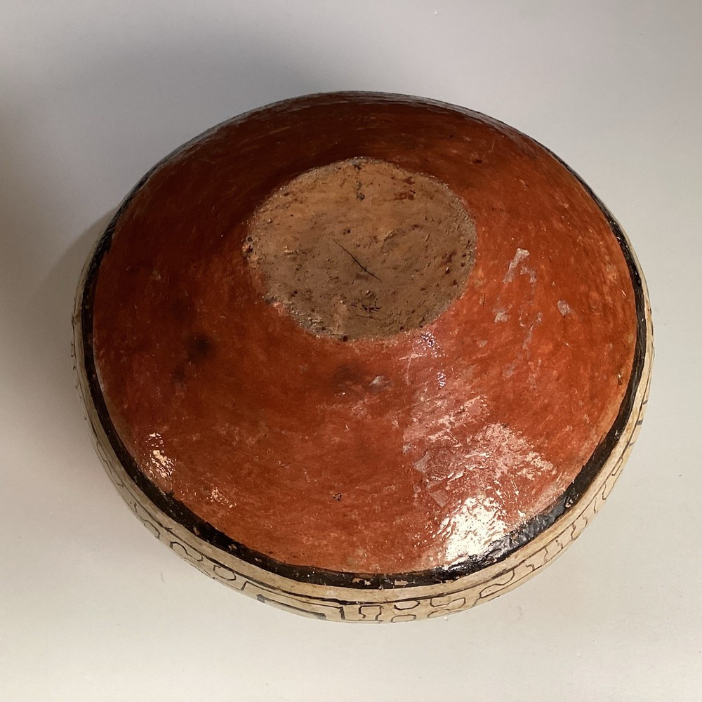 VTG Shipibo-Conibo Pottery Bowl geometric pattern Peru
