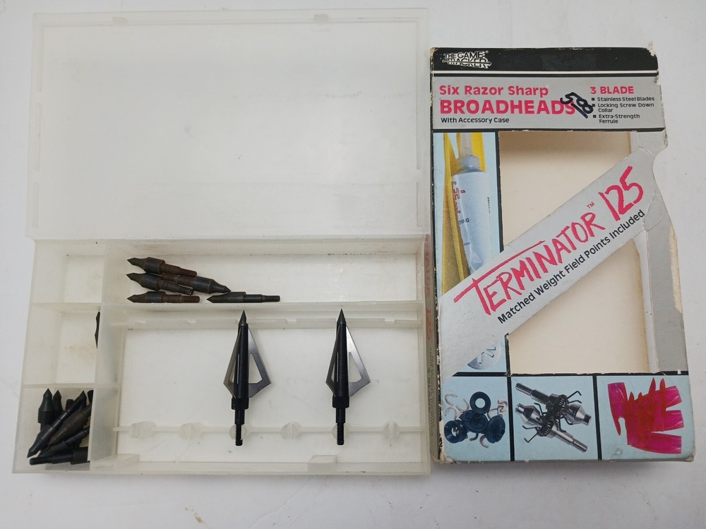 Game Tracker Terminator Broadheads 125 Grain 2 Pack + 9 Practice Tips