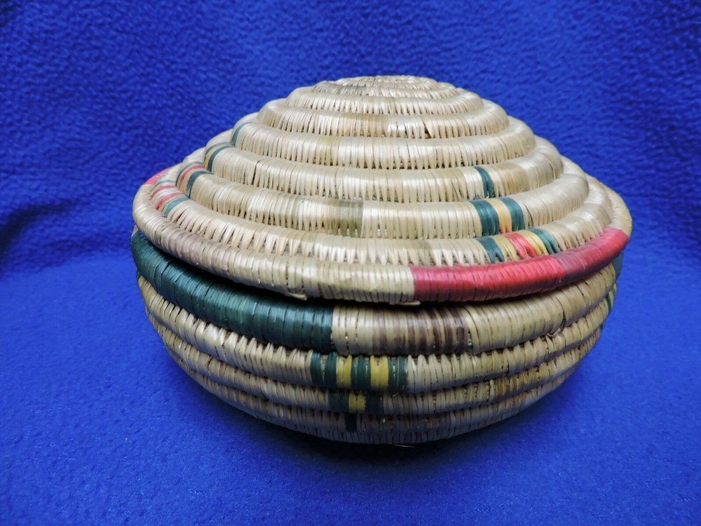 Hand Woven Boho Coil Trinket Basket
