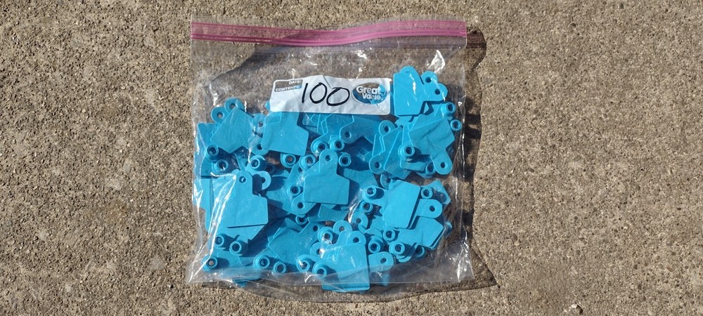 Allflex Medium Cattle Tags-Blue