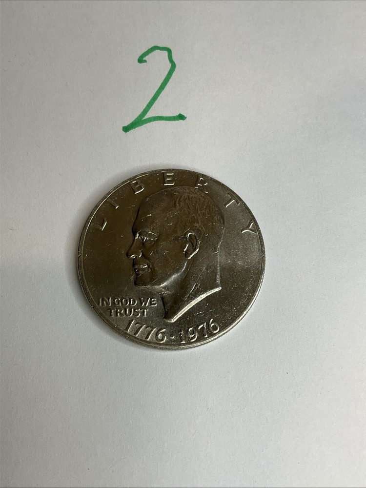 1976 Eisenhower $1 Bicentennial Type 1 Bold Lettering Clad Circulated