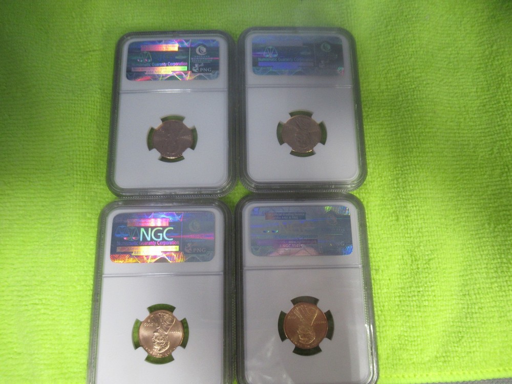2009 D SMS Bronze 4 Coin Lincoln Cent Set NGC MS 67 RD