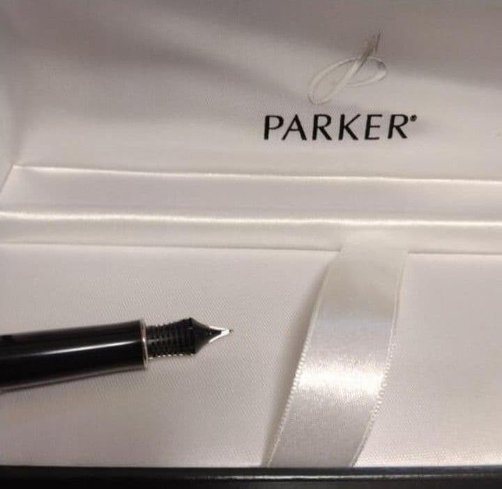 Parker silver fountain pen #28fb77