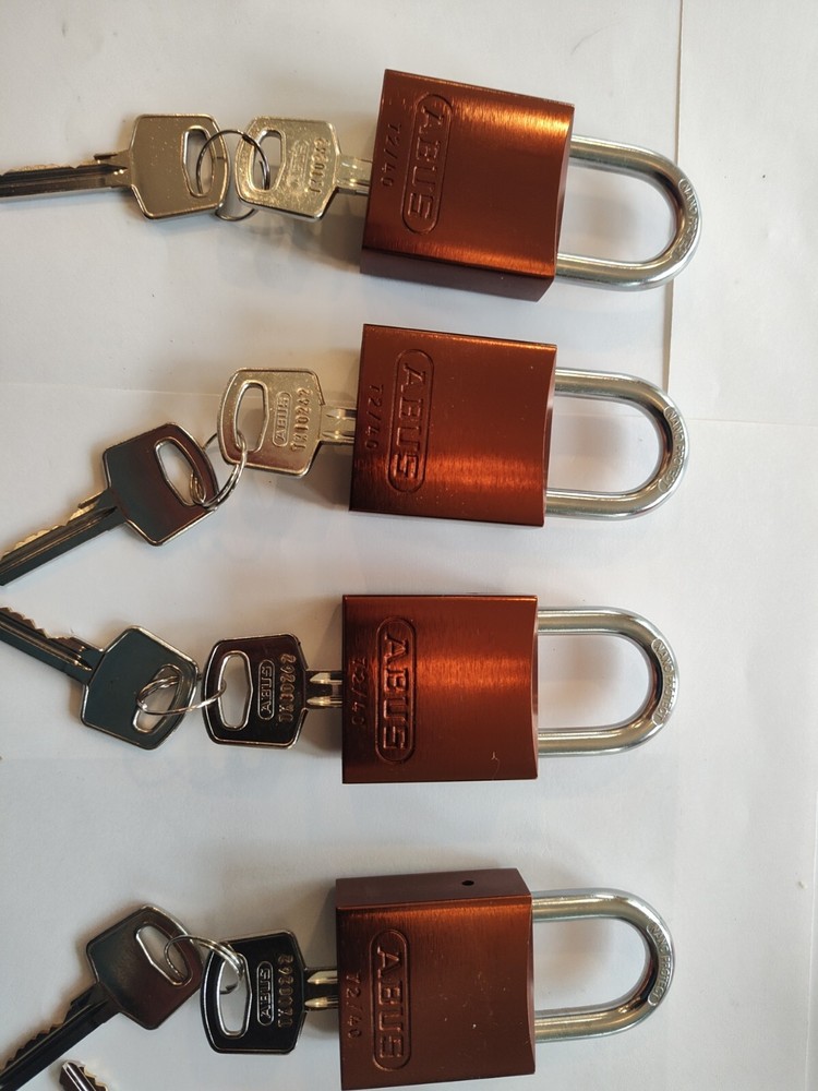 Abus 19331 Keyed Padlock, Open, Rectangular Aluminum Body, Hardened Steel