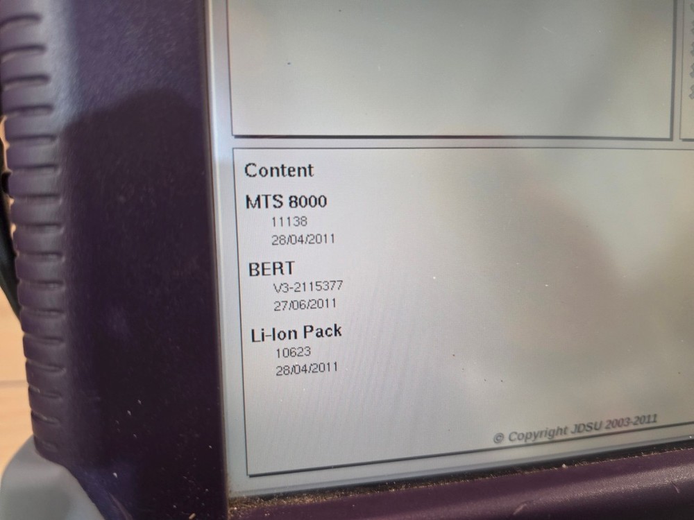 JDSU MTS 8000 with V3 Bert Transport Module