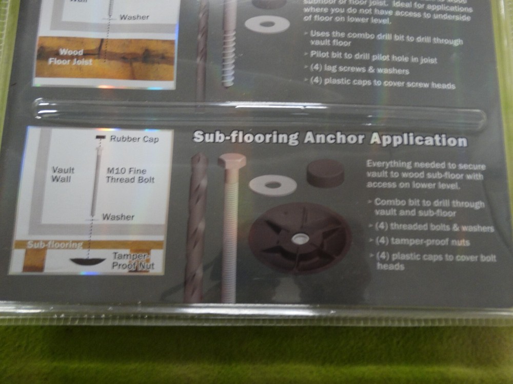 Lockdown Vault Accessories Vault Anchor Kit New