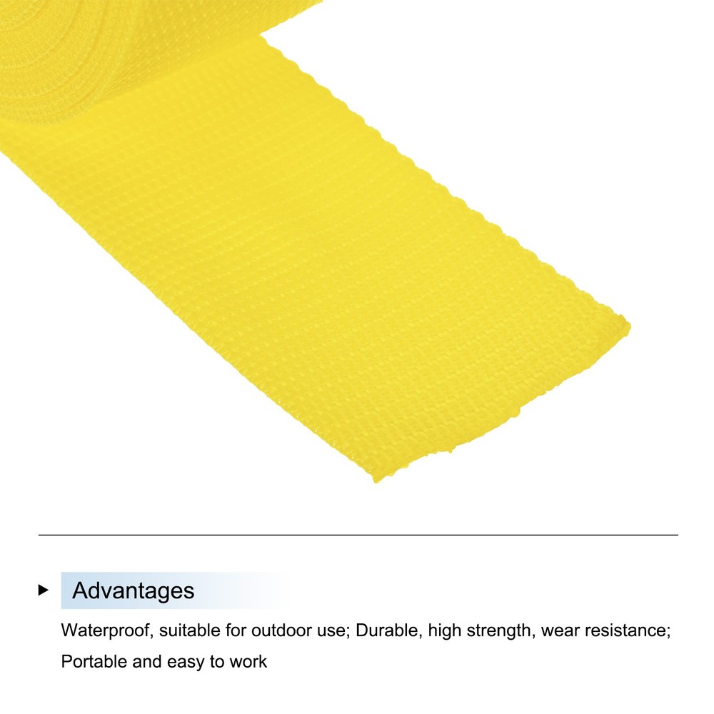Lightweight Polypropylene Webbing Strap 5cm 10 Yard Lemon Yellow