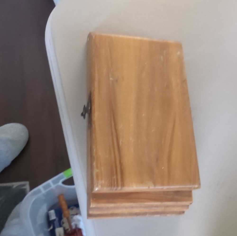 Handmade Wooden Rectangular Storage Box with Lid, Latch & Hinges for Any Room