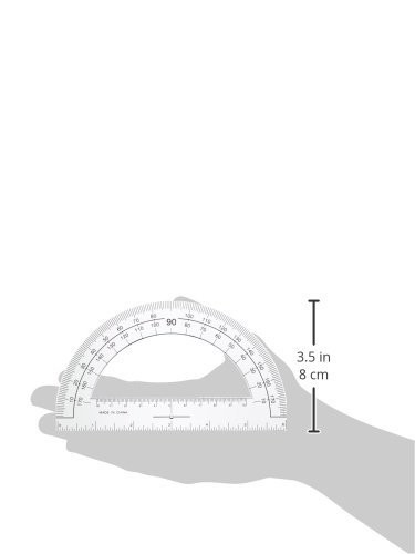 Sparco Plastic Protractor, 6-Inch Long, Clear (SPR01490)