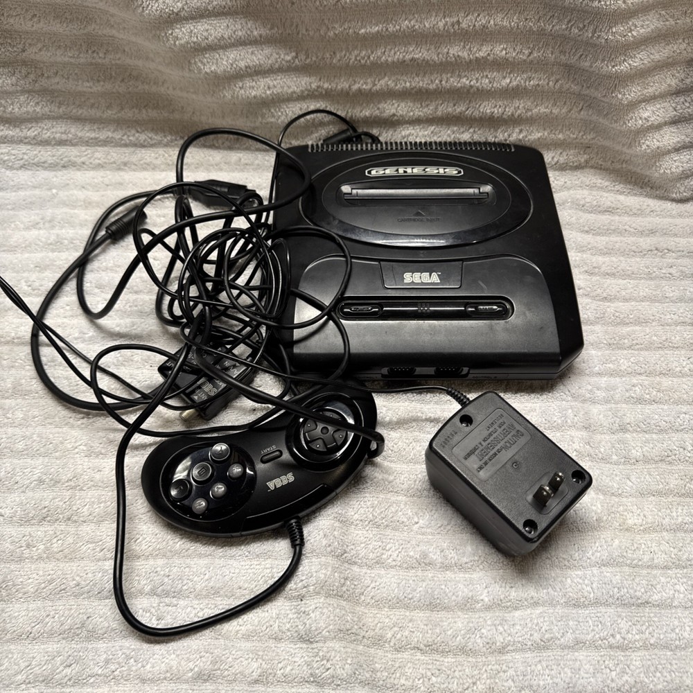 Sega Genesis 1 Gaming Console System Mk-1631 Cables + Controller *TESTED*