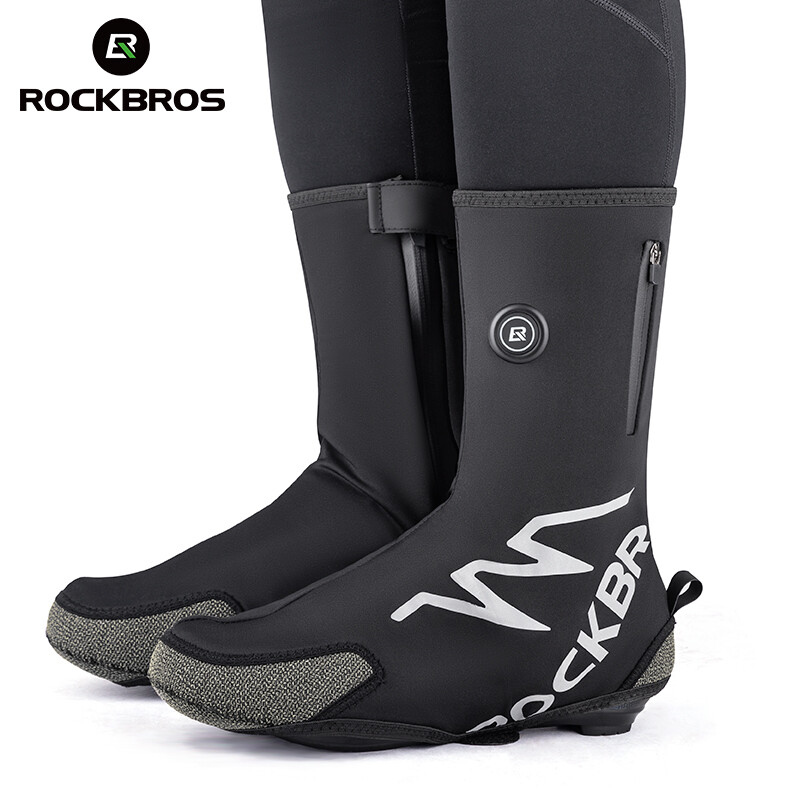 ROCKBROS Electric Heated Shoes Cover Consistent Warmth 3Levels Adjustable