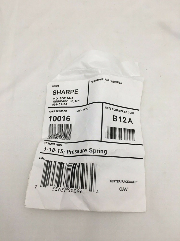SHARPE 10016 PRESSURE SPRING 1-18-15