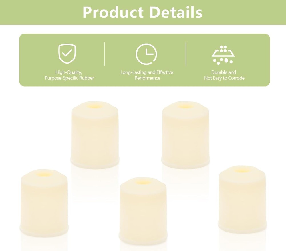 Dishwasher Safe Replacement Feet for KitchenAid Mixers - 5 Pack Rubber Set