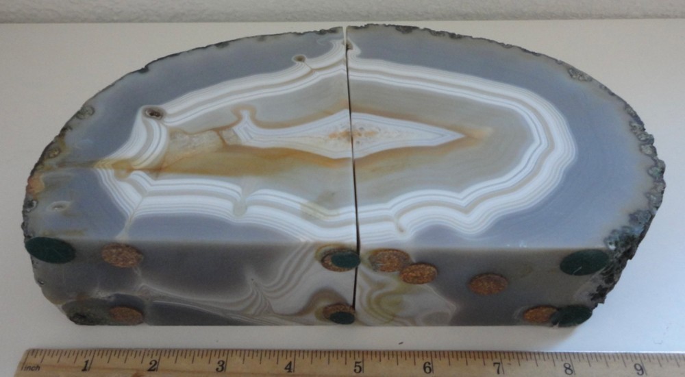 Brazilian Agate Bookends