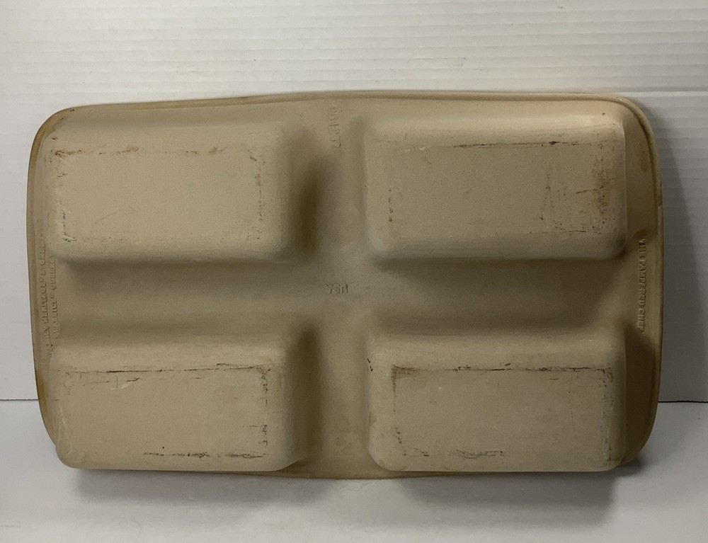Pampered Chef Stone Mini Loaf Pan 1418 Bread Pan Stoneware