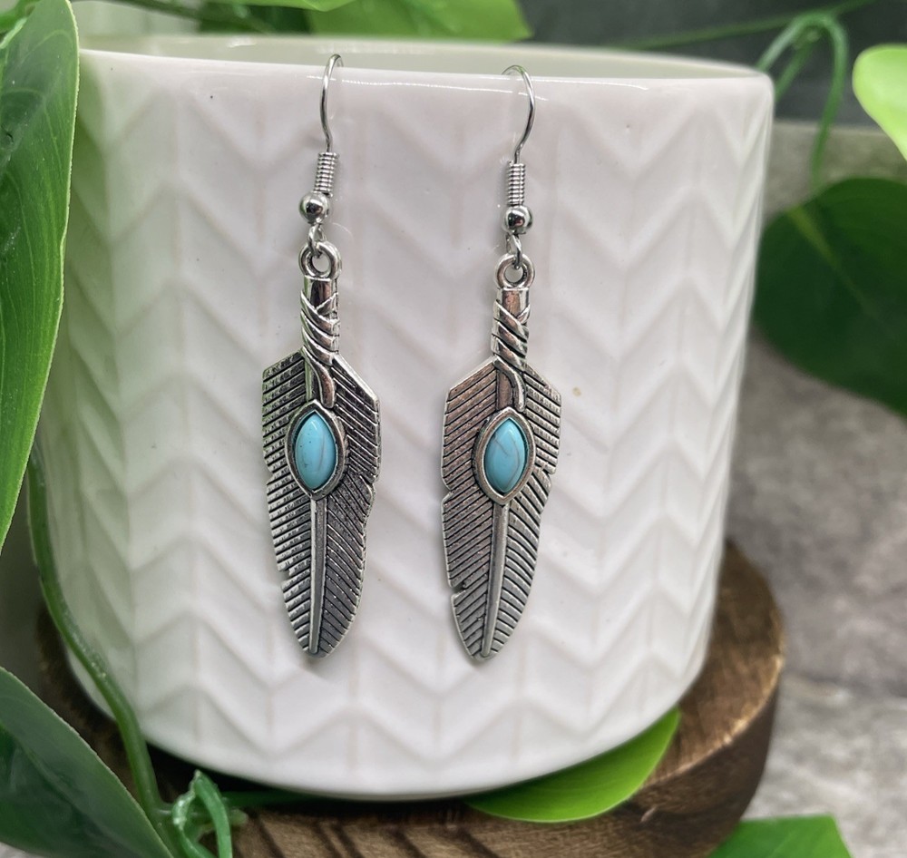 2.5” Silver-tone Earring Set Boho Retro Drop Dangle New Free Ship B6962