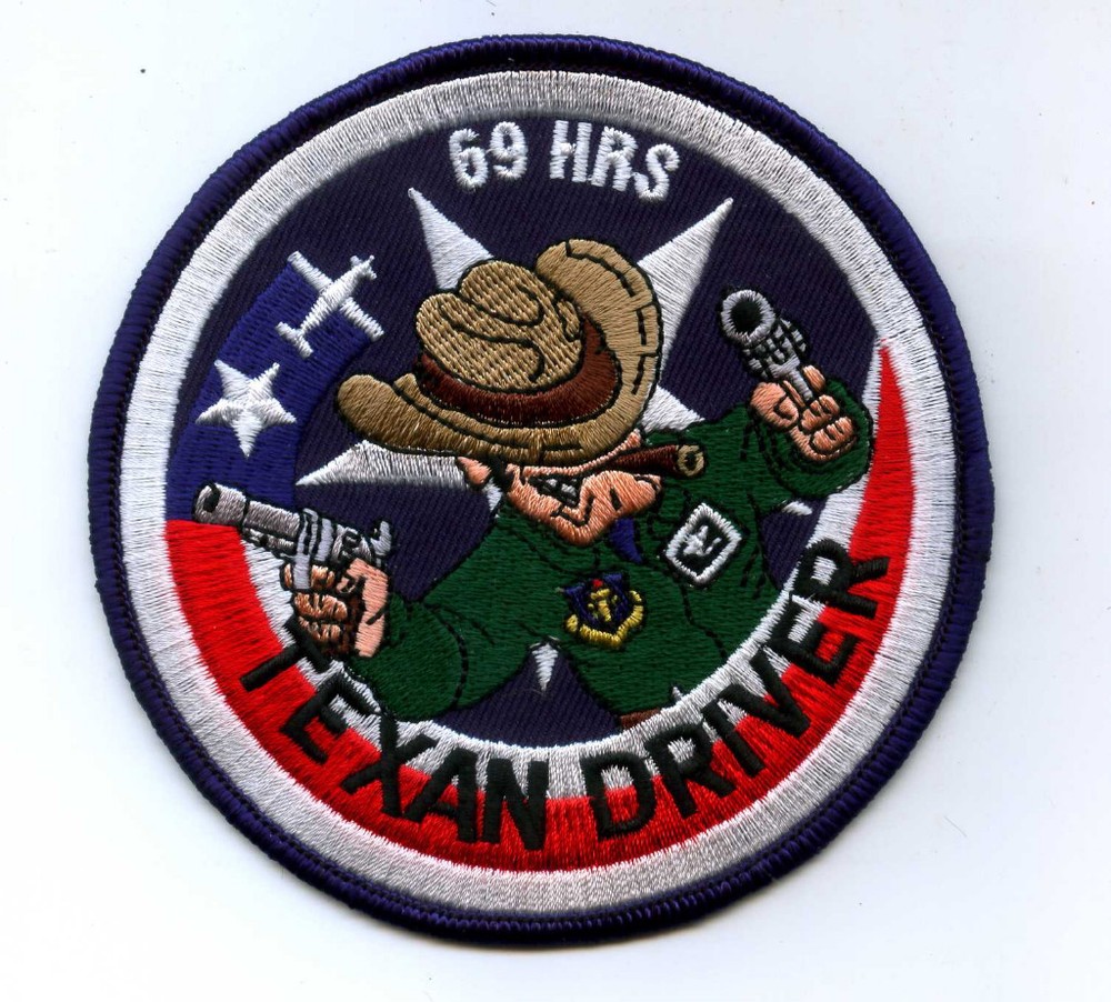 USAF T-6 Complete "69 Hours" Pilot Training Friday Patch with hook and loop