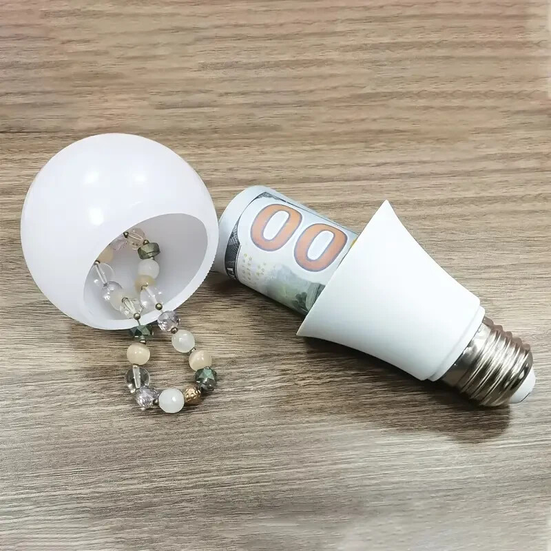 Diversion Safe LED Light Bulb Hidden Security Stash Can