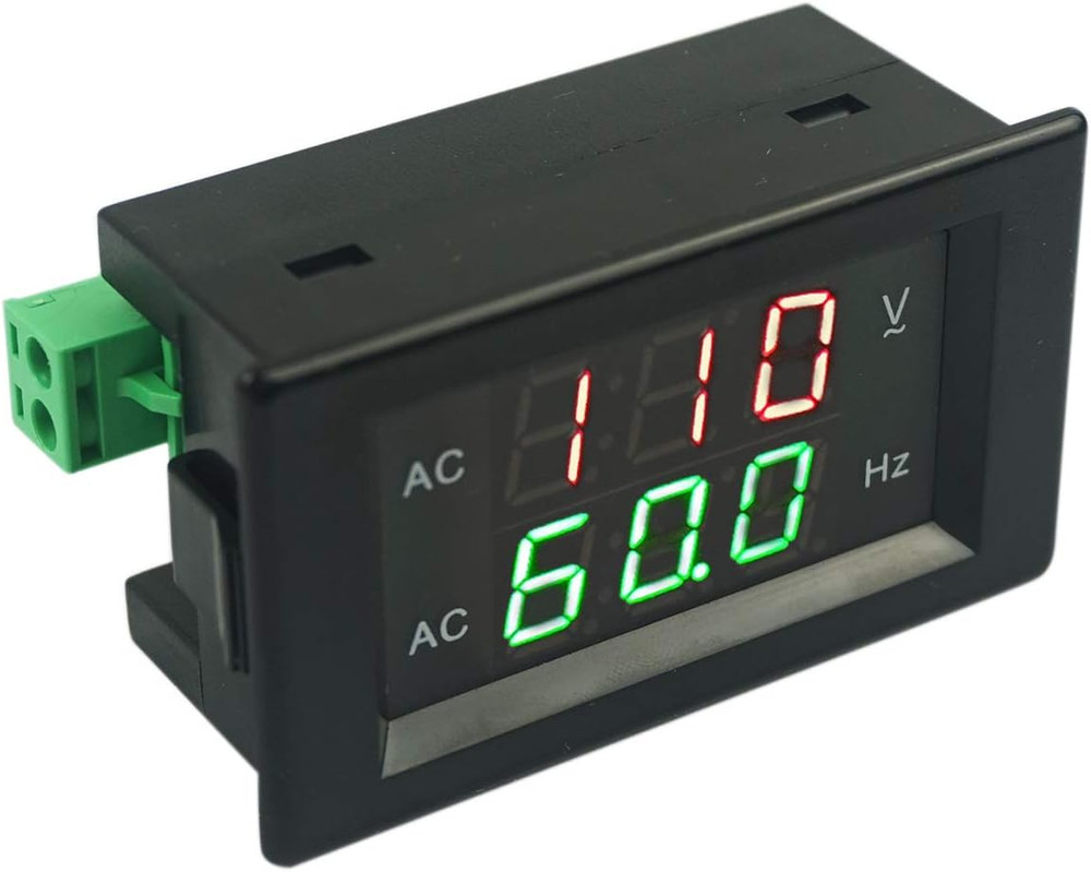Digital AC Voltage Frequency Meter, AC 80-500V Voltmeter 45-65Hz Frequency Count