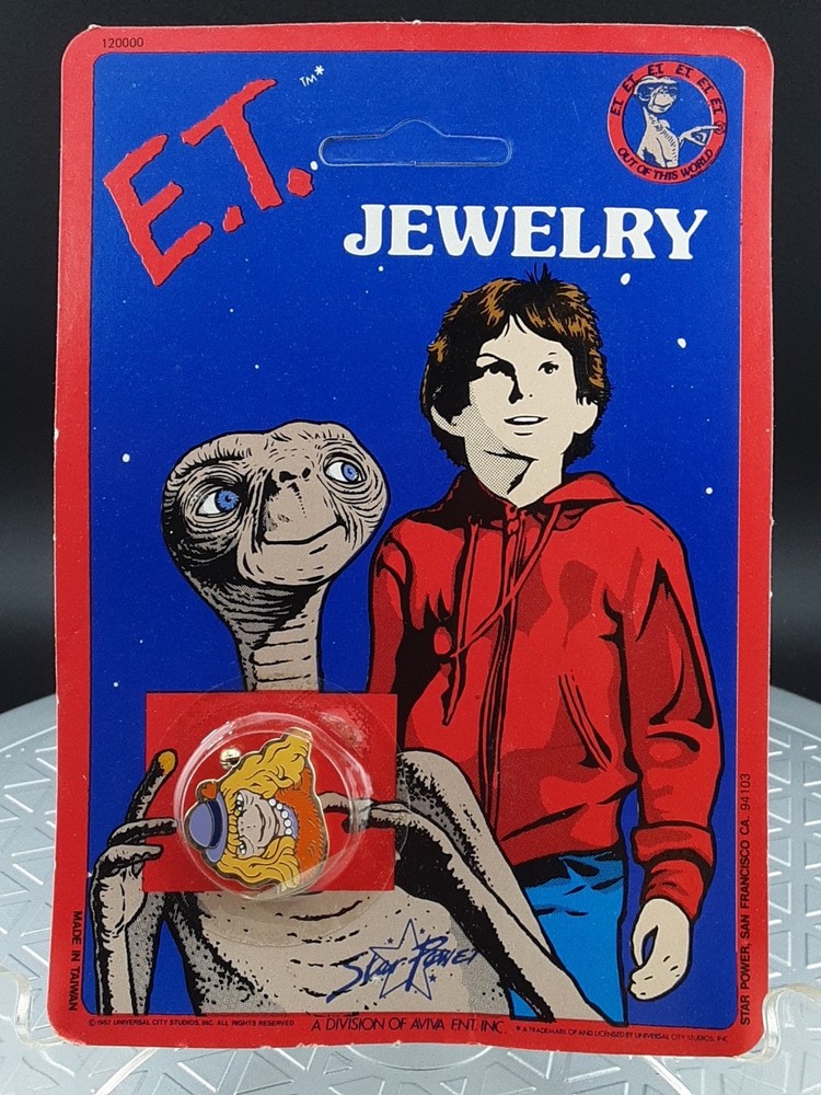 Vintage 1982 Universal Studio's E.T. EXTRA TERRESTRIAL Enamel Pin Brooch NOC