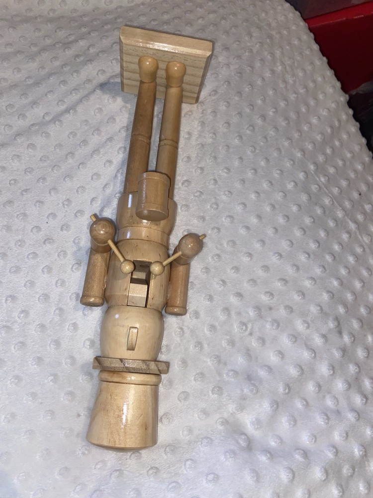 14.5" Natural Wood Drummer Nutcracker