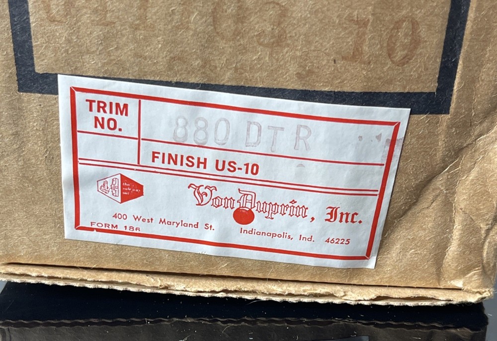 88 Series Von Duprin Exit Device - 14” Handle. Trim - Brass