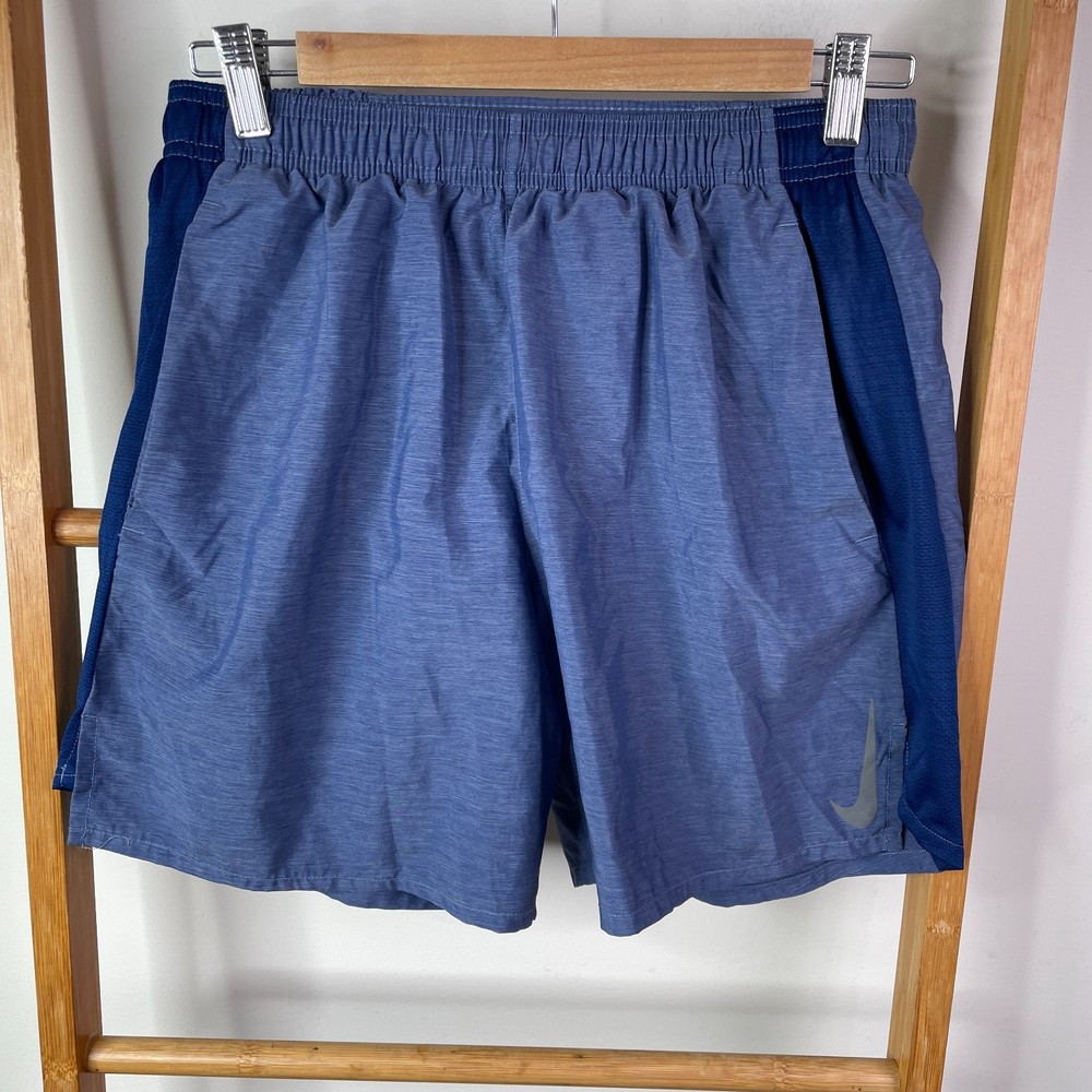 Nike Challenger Shorts Mens Medium Blue Running Training Athletic Drawstring