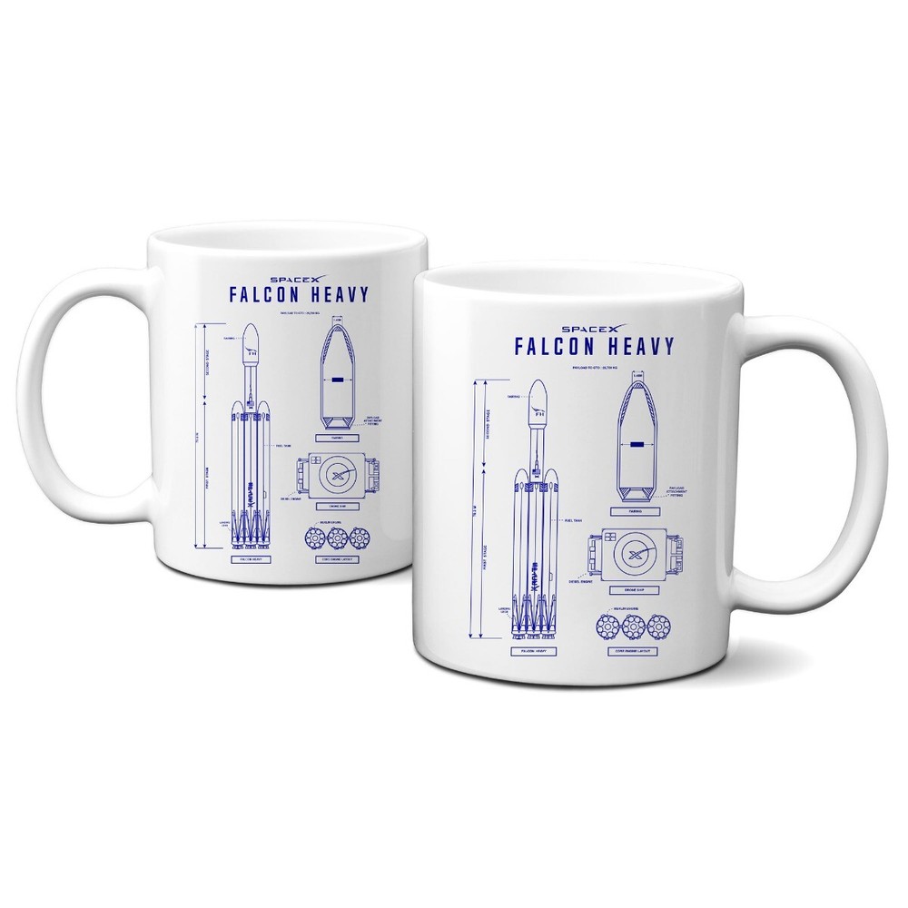 Falcon Heavy Blueprint 11oz Mug