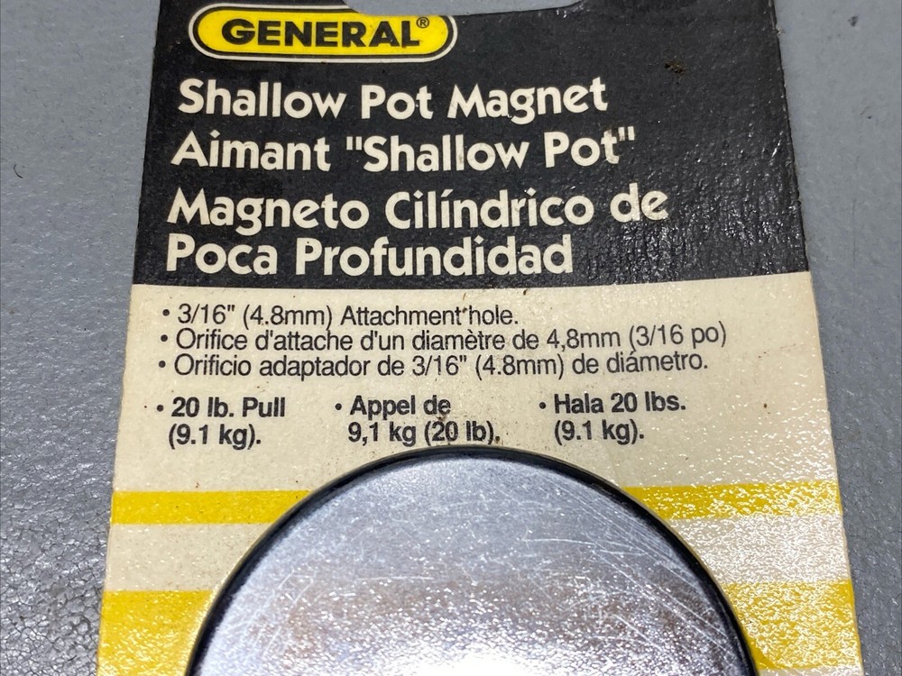 General Tools Magnet 2” Diameter Shallow Pot Made In USA
